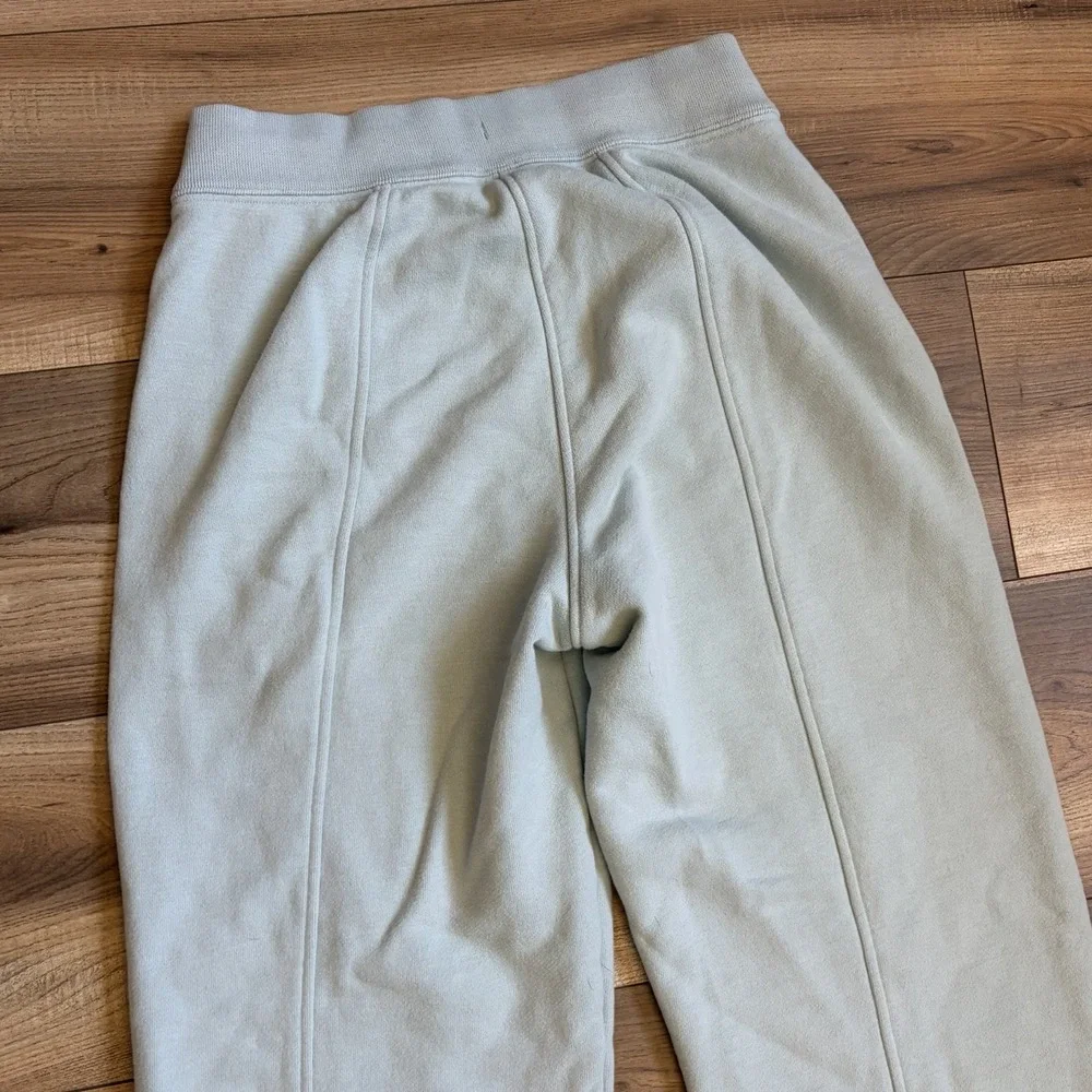 Alo Yoga Womens High Waist Free Time Straight Leg Sweatpants In Chalk Blue S